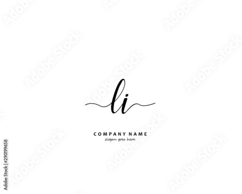 LI Initial letter logo template vector