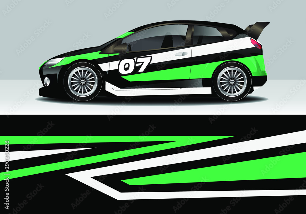 car wrap design with modern abstract line car wrap design with modern abstract line