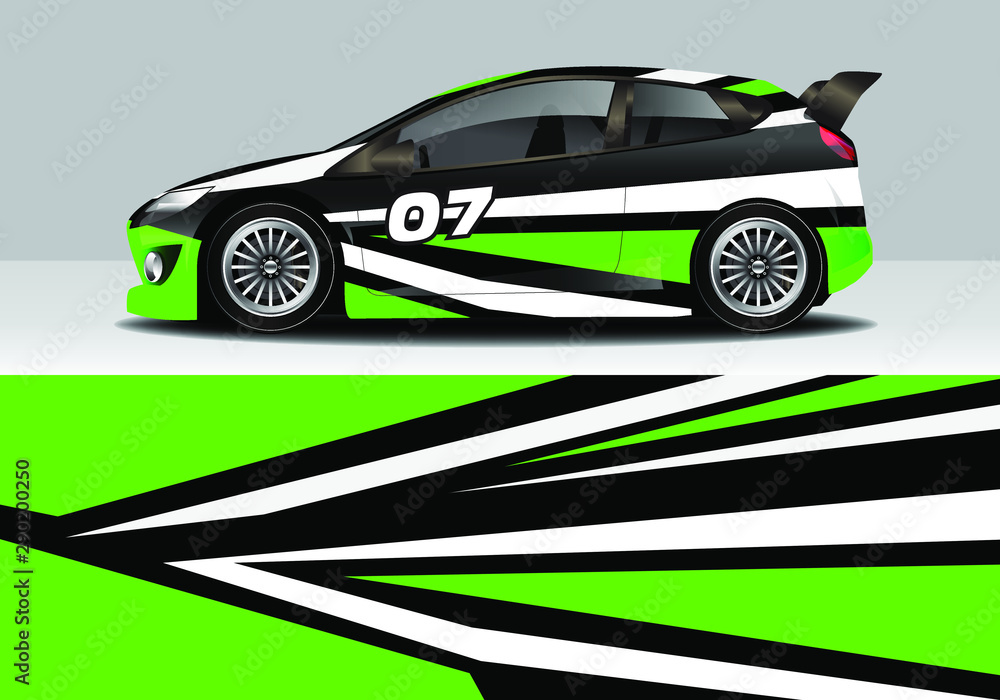 Obraz premium car wrap design with modern abstract line 
