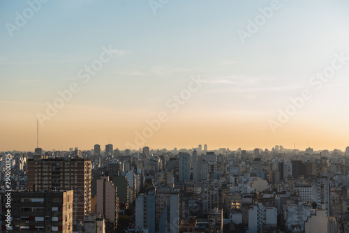 View of wide-spread urban area cityscape