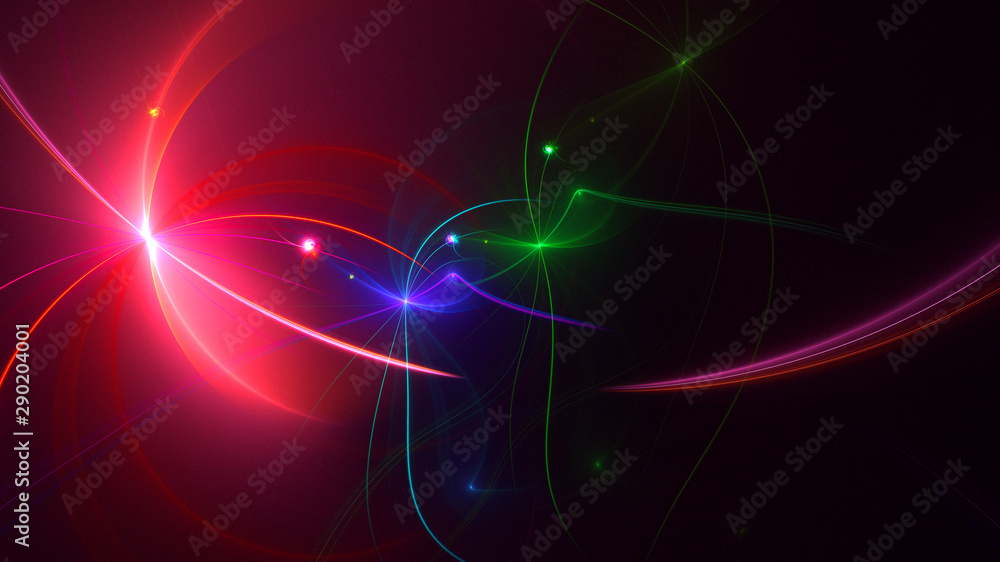 3D rendering multicolored abstract fractal