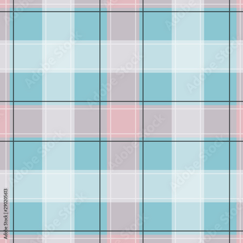Light blue Gingham pattern. Texture from squares for - plaid  tablecloths  clothes  shirts  dresses  paper  bedding  blankets  quilts and other textile products. Vector illustration EPS 10