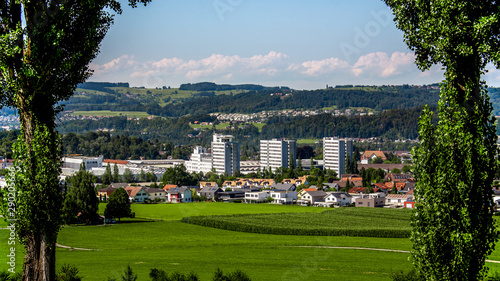 View of Uzwil. A small industrial city in the east of Switzerland.