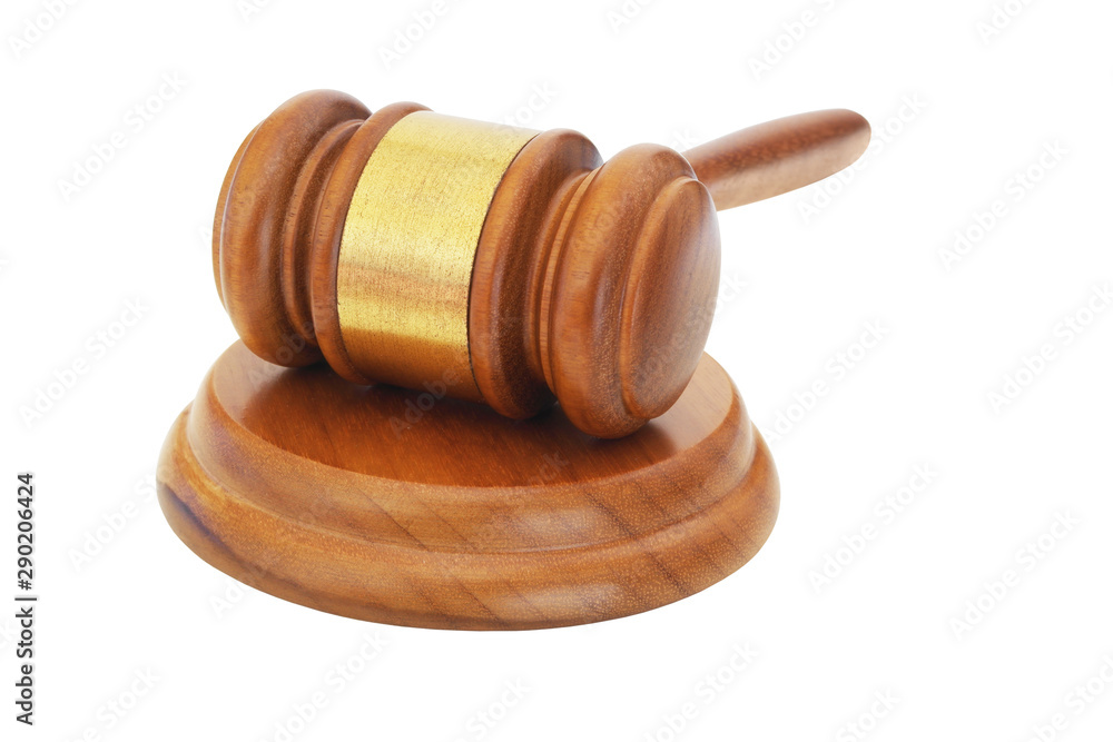 Wooden judge gavel isolated on white background Wooden judge gavel isolated on white background