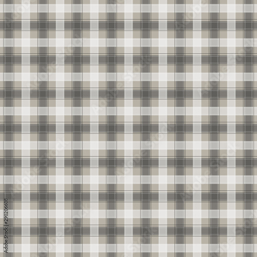 Grey Gingham pattern. Texture from squares for - plaid, tablecloths, clothes, shirts, dresses, paper, bedding, blankets, quilts and other textile products. Vector illustration EPS 10