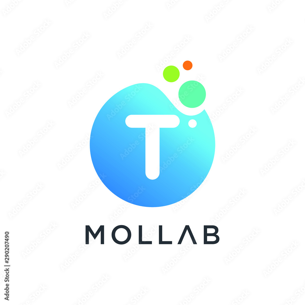 molecule initial Letter T Logo design , Lab Logo Design Element , Design Vector with Dots. - VECTOR molecule initial Letter T Logo design , Lab Logo Design Element , Design Vector with Dots. - VECTOR