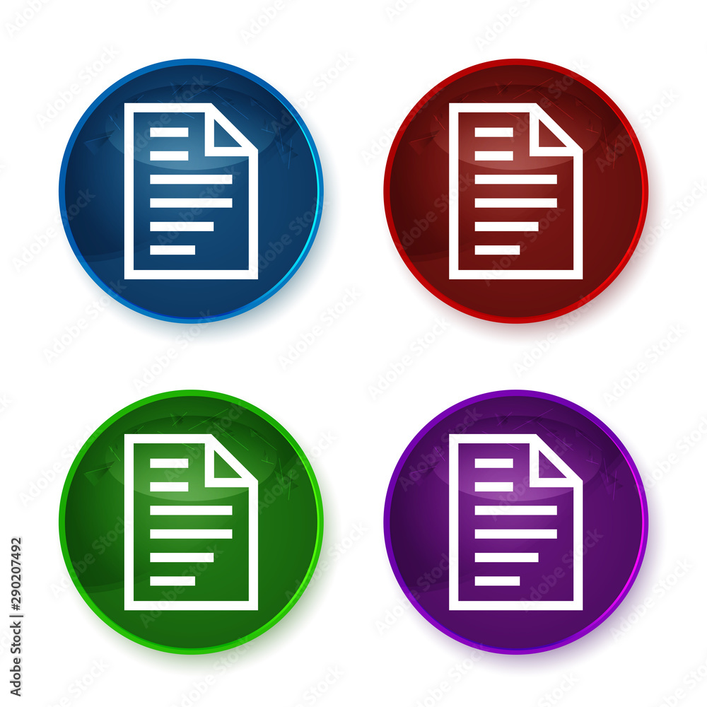 Page icon shiny round buttons set illustration Page icon shiny round buttons set illustration
