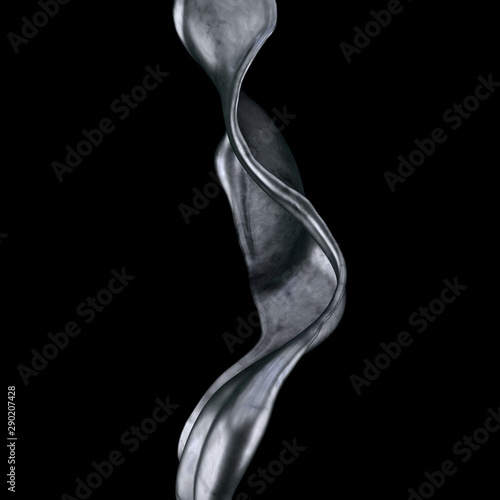 Splash fluid. 3d illustration, 3d rendering.