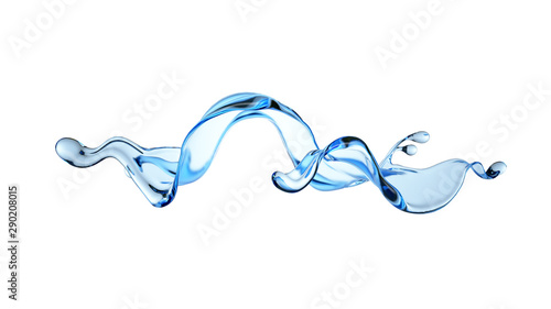 Splash fluid. 3d illustration  3d rendering.
