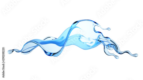 Splash fluid. 3d illustration  3d rendering.