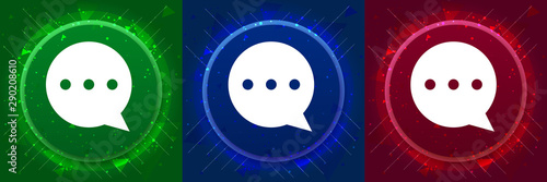 Comment icon elegant modern design abstract buttons set illustration