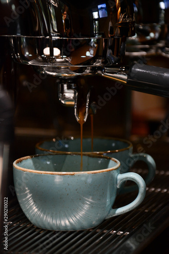 Obraz na płótnie cup of coffee and machine w salonie