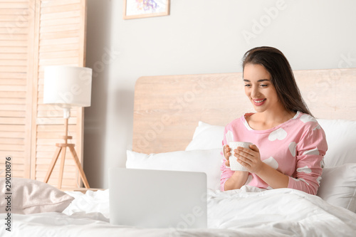 Morning of beautiful young ...