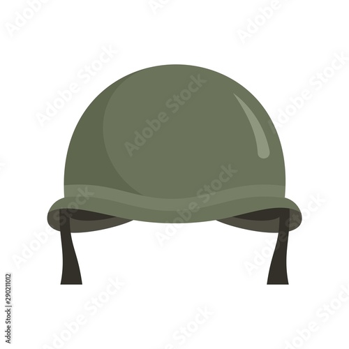 Combat helmet icon. Flat illustration of combat helmet vector icon for web design