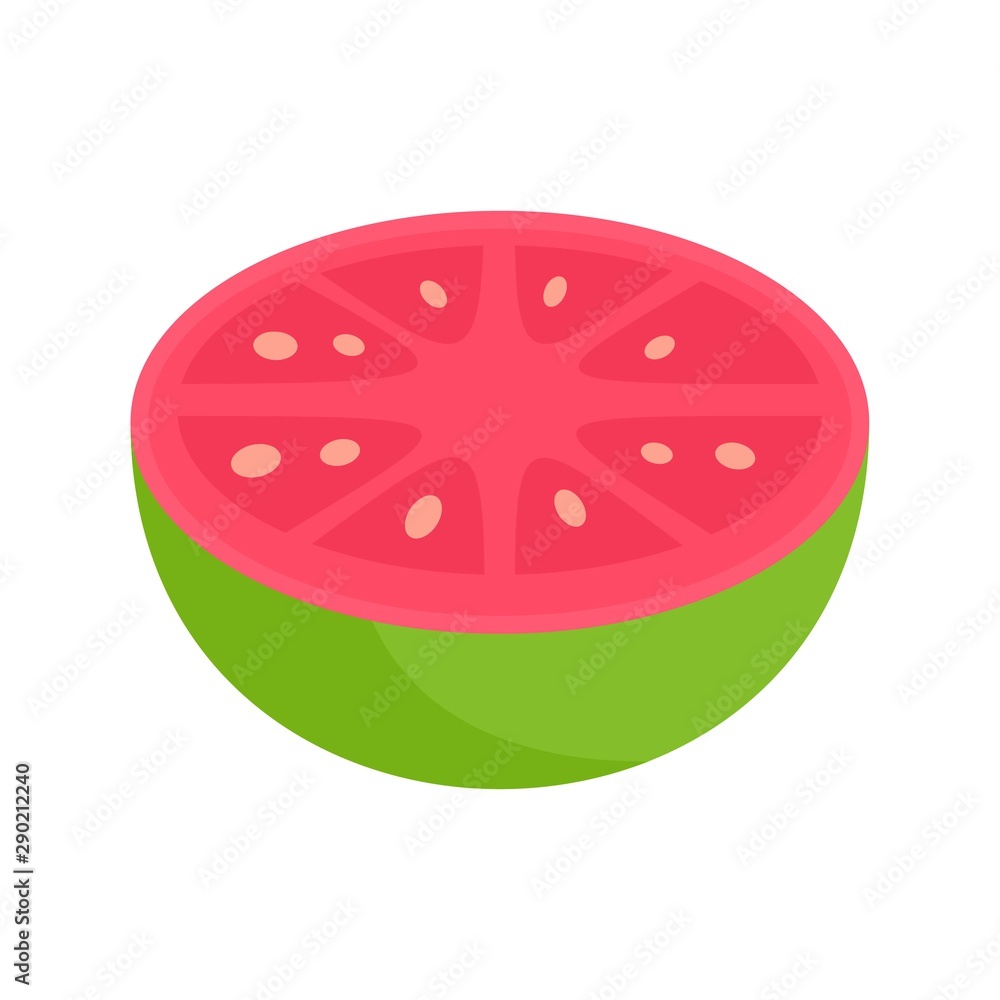 Piece of guava icon. Flat illustration of piece of guava vector icon for web design Piece of guava icon. Flat illustration of piece of guava vector icon for web design