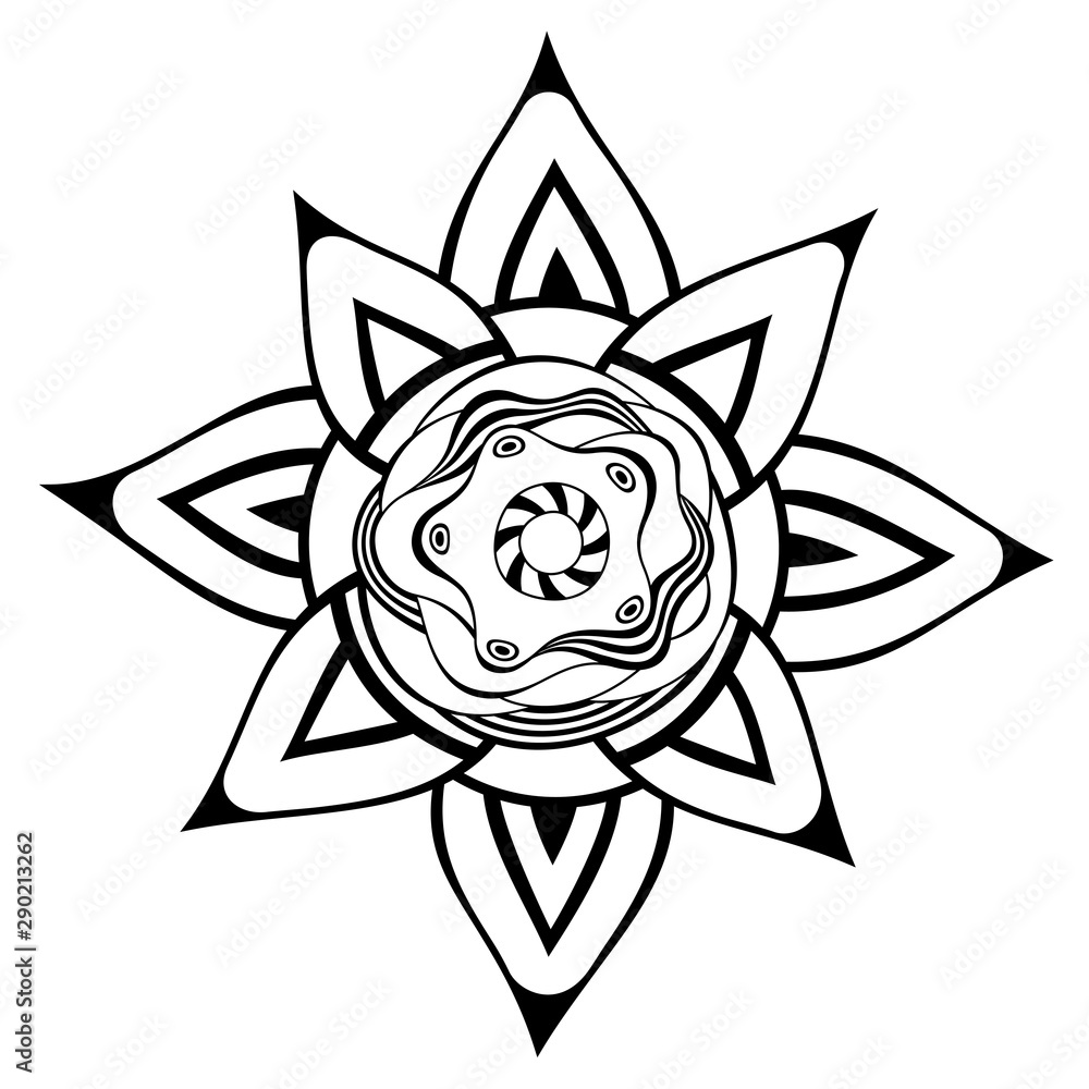 Obraz premium Abstract flower, isolated on white background.