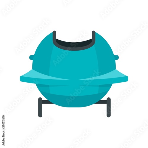 Back bobsleigh icon. Flat illustration of back bobsleigh vector icon for web design
