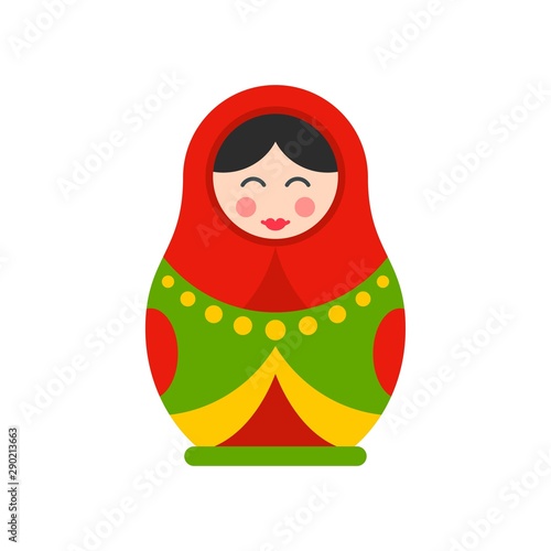 Nesting doll icon. Flat illustration of nesting doll vector icon for web design