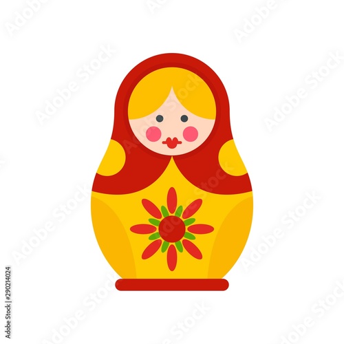 National nesting doll icon. Flat illustration of national nesting doll vector icon for web design