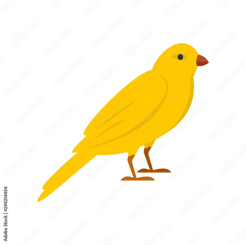 Gold song bird icon. Flat illustration of gold song bird vector icon for web design Gold song bird icon. Flat illustration of gold song bird vector icon for web design