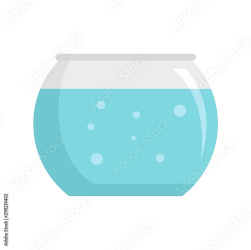 Fish aquarium icon. Flat illustration of fish aquarium vector icon for web design