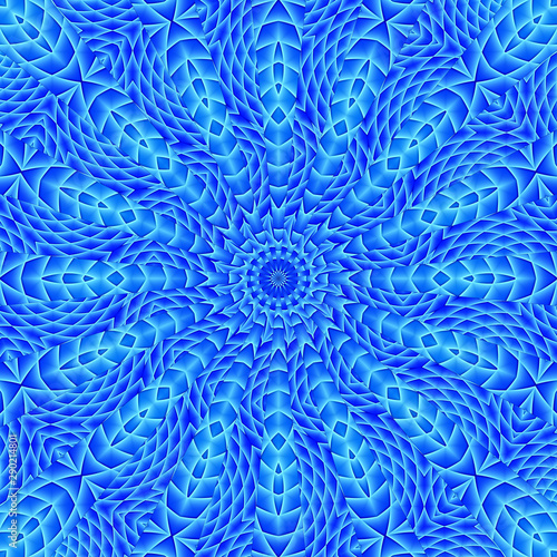 Blue Turquoise Gradient Symmetrical Pattern