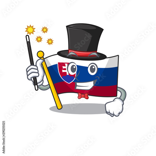 Magician flag slovakia folded the cartoon drawer