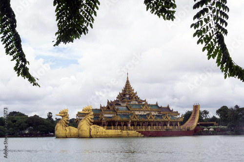 Karaweik Palace on  Kandawgyi Lake - Yangon, Myanmar photo