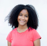 Teenager girl with a beautiful afro hair
