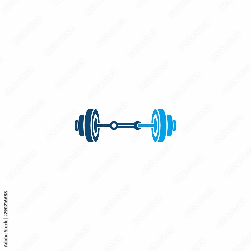 Repair Barbell Gym Fitness Logo Design Modern Template Repair Barbell Gym Fitness Logo Design Modern Template