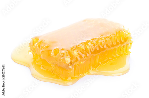 Golden honeycomb with dripp...