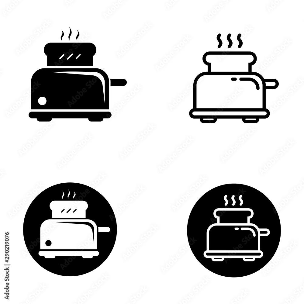 Toaster vector illustration with black and white design suitable for icon Toaster vector illustration with black and white design suitable for icon