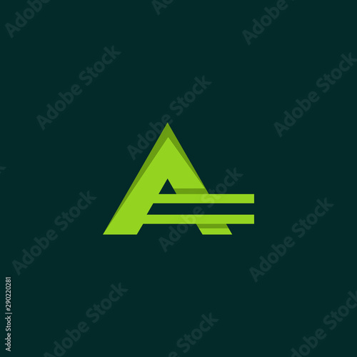 Letter A Line Abstract Minimalist Modern Icon Logo Design Template Element Vector Illustration