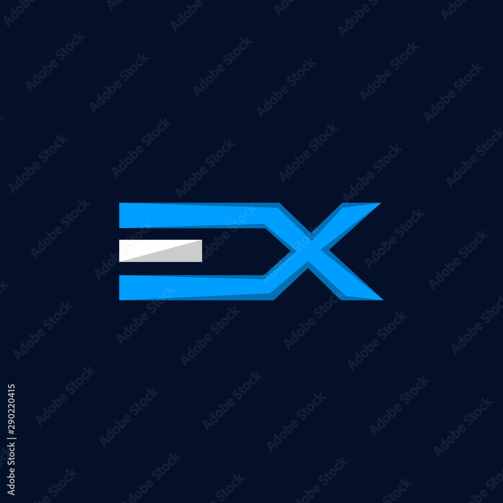 Obraz premium Letter EX Creative Abstract Modern Icon Logo Design Template Element Vector Illustration