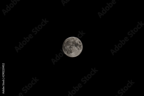 Full moon in black sky picture