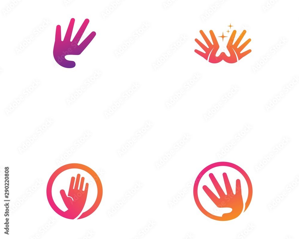 Hand care logo template vector creative design Hand care logo template vector creative design