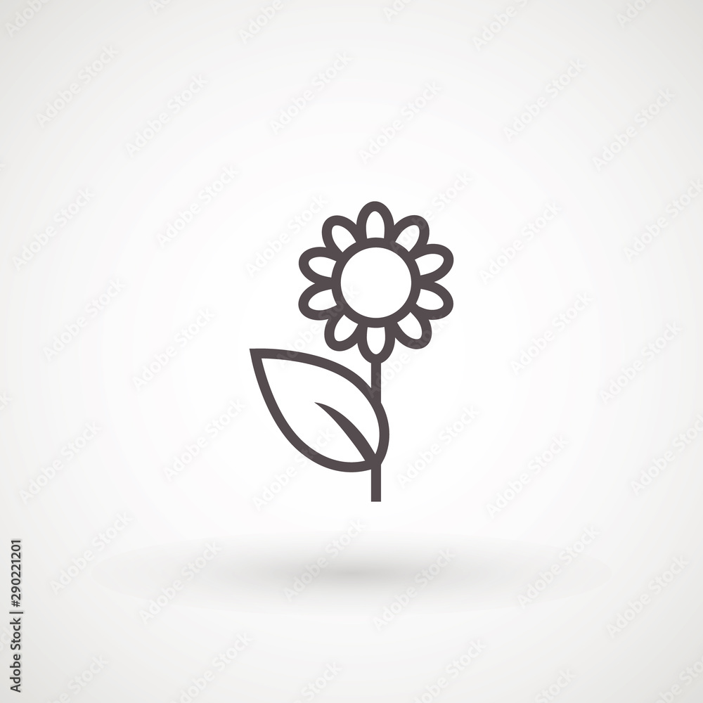 Flower Icon in trendy flat style isolated on white background. Spring symbol for your web site design, logo, app, UI. Vector illustration. Flower Icon in trendy flat style isolated on white background. Spring symbol for your web site design, logo, app, UI. Vector illustration.