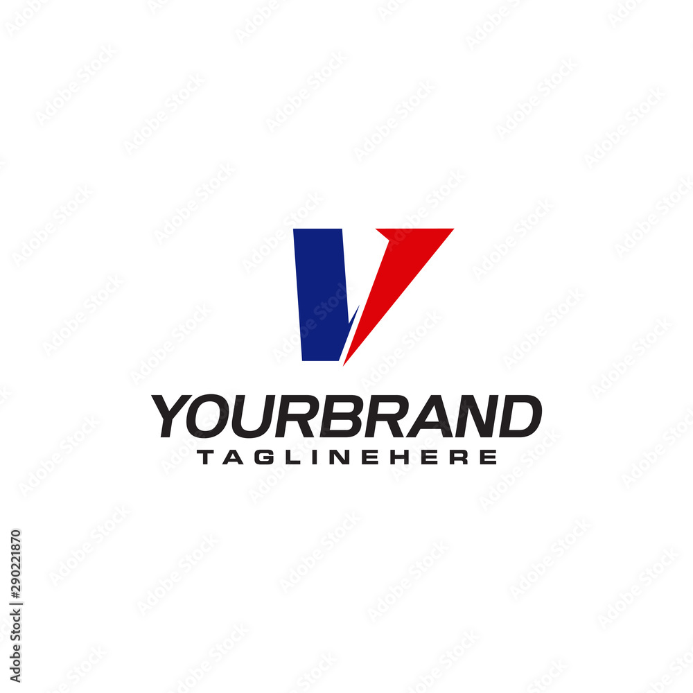 unique logo that forms the letter V matches your company. logo inspiration V