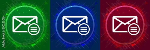 Email option icon elegant modern design abstract buttons set illustration