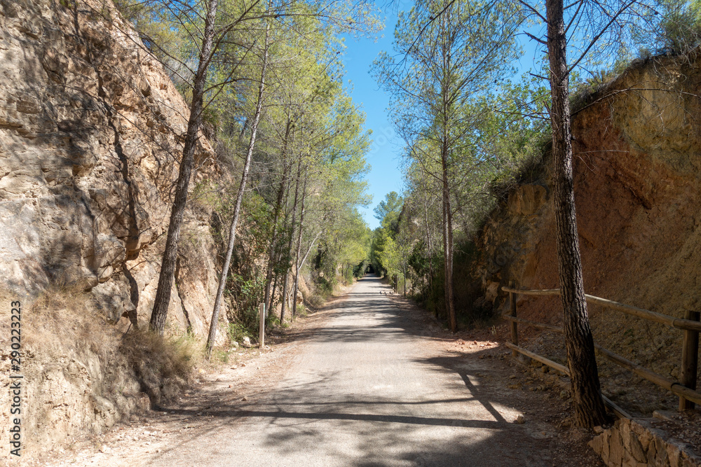 Road of the ebro greenway in Tarragona