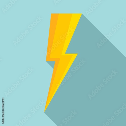 Night lightning bolt icon. Flat illustration of night lightning bolt vector icon for web design