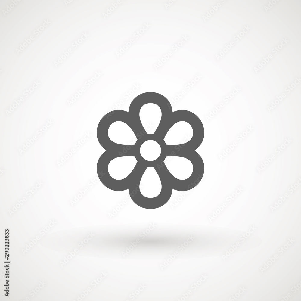 Flower Icon in trendy flat style isolated on white background. Spring symbol for your web site design, logo, app, UI. Vector illustration. Flower Icon in trendy flat style isolated on white background. Spring symbol for your web site design, logo, app, UI. Vector illustration.