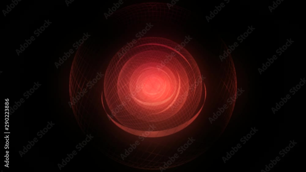 Abstract rotating red 3D wireframe spheres. Seamless background animation loop. Abstract rotating red 3D wireframe spheres. Seamless background animation loop.