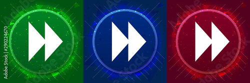 Jump backward icon elegant modern design abstract buttons set illustration