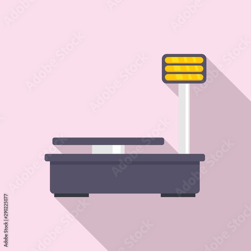 Modern scales icon. Flat illustration of modern scales vector icon for web design