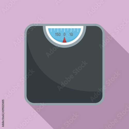 Room scales icon. Flat illustration of room scales vector icon for web design
