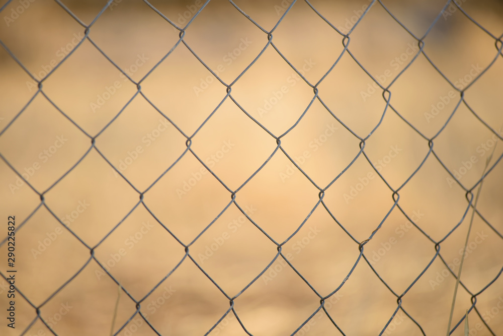 Fototapeta premium Chain link fence close up