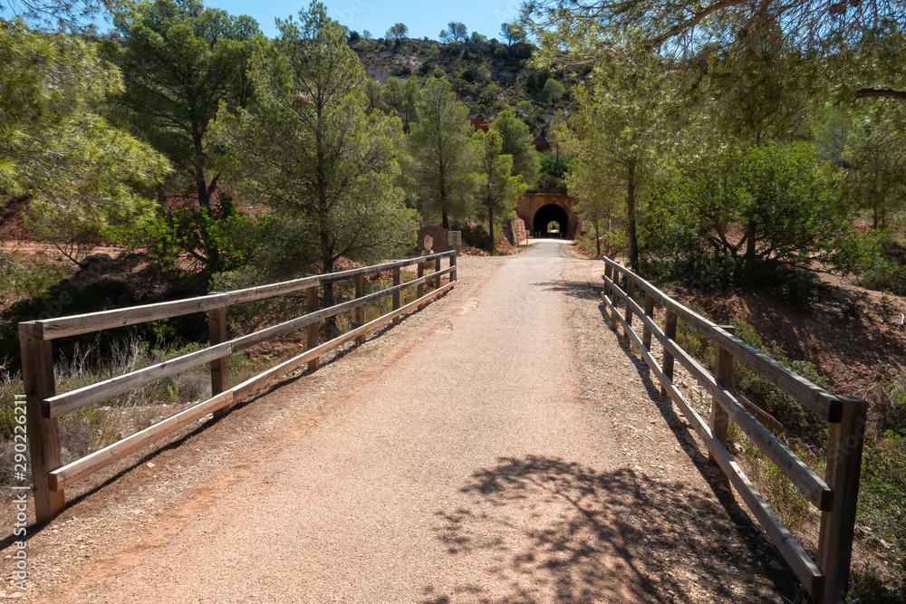 A tunnel in the greenway of the Ebro in Tarragona A tunnel in the greenway of the Ebro in Tarragona
