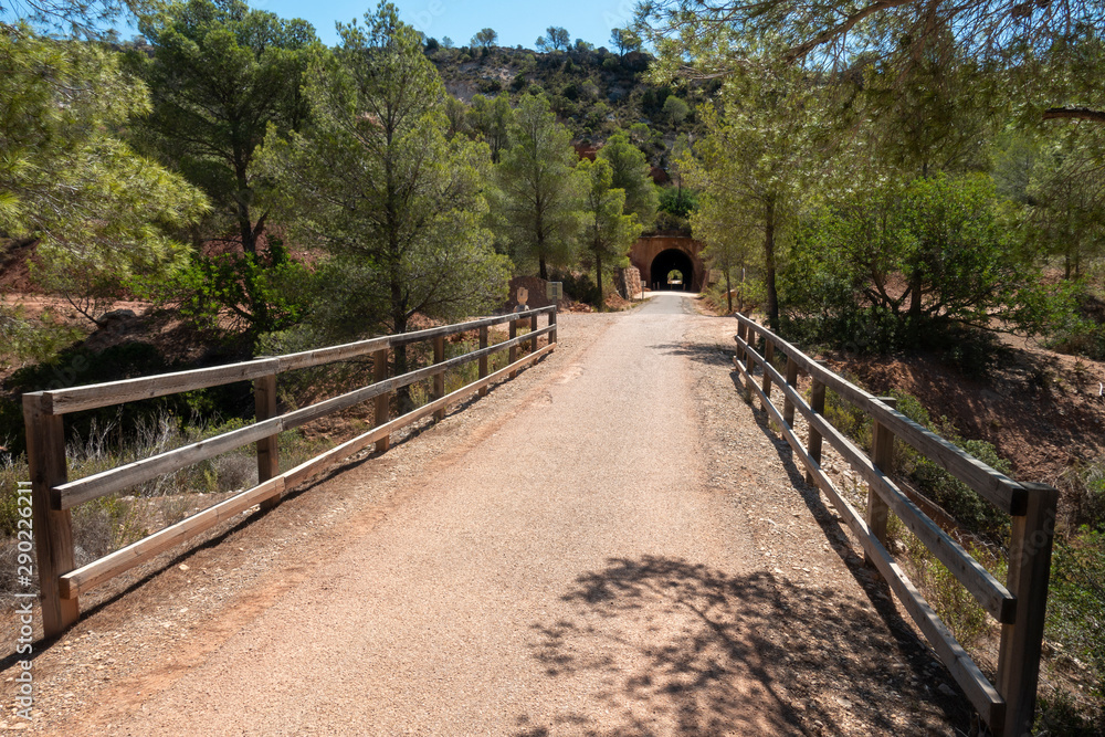 A tunnel in the greenway of the Ebro in Tarragona