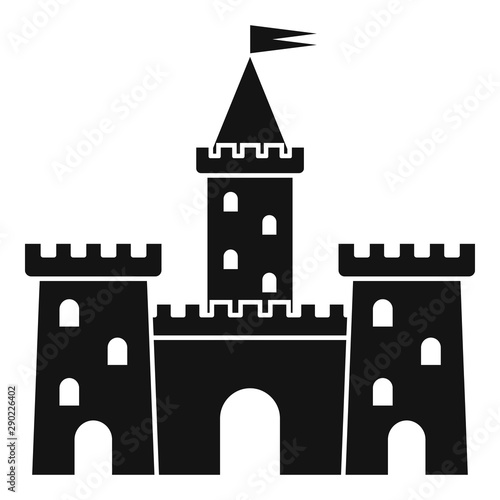 Knight castle icon. Simple illustration of knight castle vector icon for web design isolated on white background